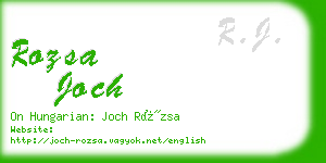 rozsa joch business card